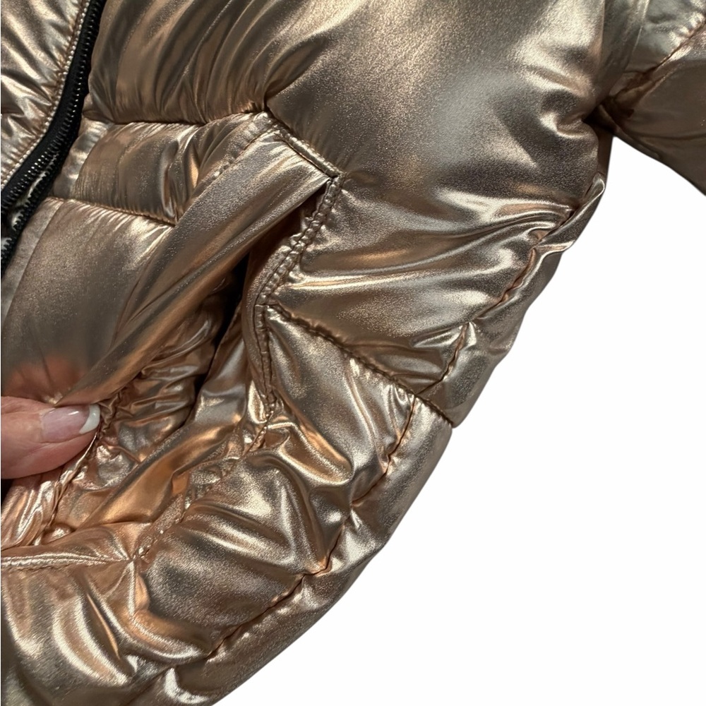 Lovers and Friends Metallic Puffer Jacket Sz XXS - Picture 8 of 14